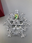 Waterford 2011 clear crystal annual Snowcrystal Ornament, with Box