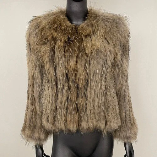 OFF WHITE Cappotto pelliccia naturale double face tessuto nuovo donna caldo pendolarismo quotidiano