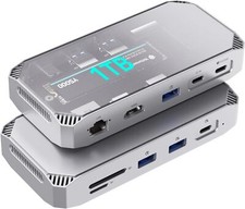 Yottamaster MJ10 External SSD 10 Ports Extension USB C Hub 1TB M.2 NVMe SSD