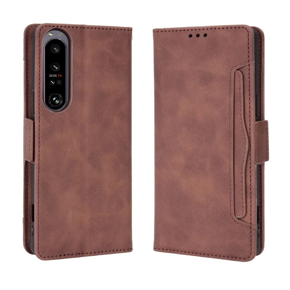 Funda tipo billetera de cuero para Sony Xperia 1 5 10 VII VI V IV III II + Protector de pantalla Foto 3 de 4