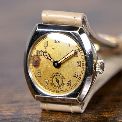 Alte Antike EMES 10 mechanische Armbanduhr Müller-Schlenker Art-Deco  Sammler Uhr