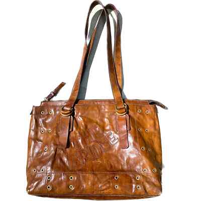 The Bridge iconic tan leather shoulder bag 1980s Italy Mint