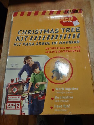 Christmas Tree Kit Red Toolbox #165006 Carpentry Level 2 Project kids new