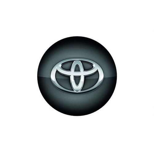 Genuine Toyota Aygo 2014+ Gloss Black & Chrome Large Centre Cap PZ493