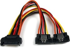 Lot Of 18 StarTech PYO2LSATA 6in Latching SATA Power Y Splitter Cable Adapters