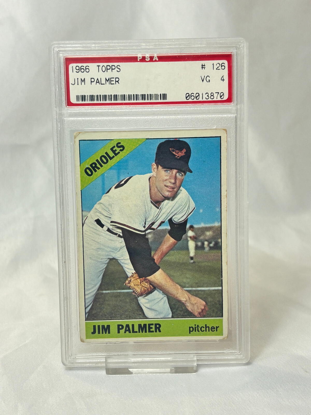 1966 Topps JIM PALMER Baseball Card #126 PSA 4