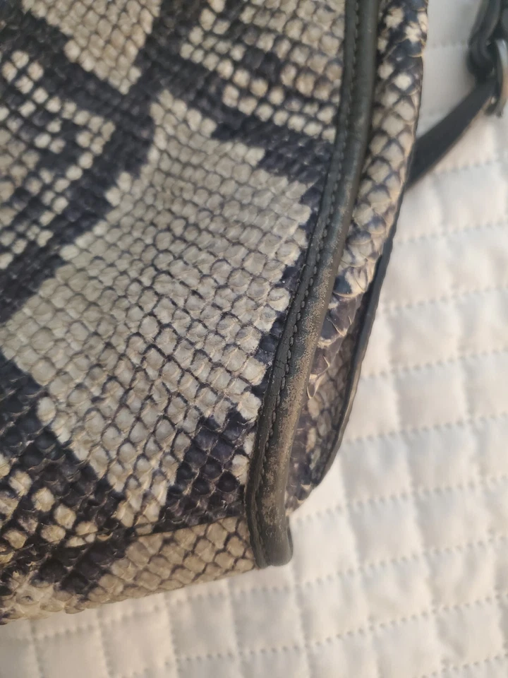 Coach Madison Smythe Gray Snake Python Leather Satchel Bag Purse 32682 - Image 3 of 4