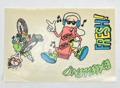 VINTAGE Quaker Oats Sticker Sheet CHEWY Granola Bars Fresh Excellent 4'' x 6''