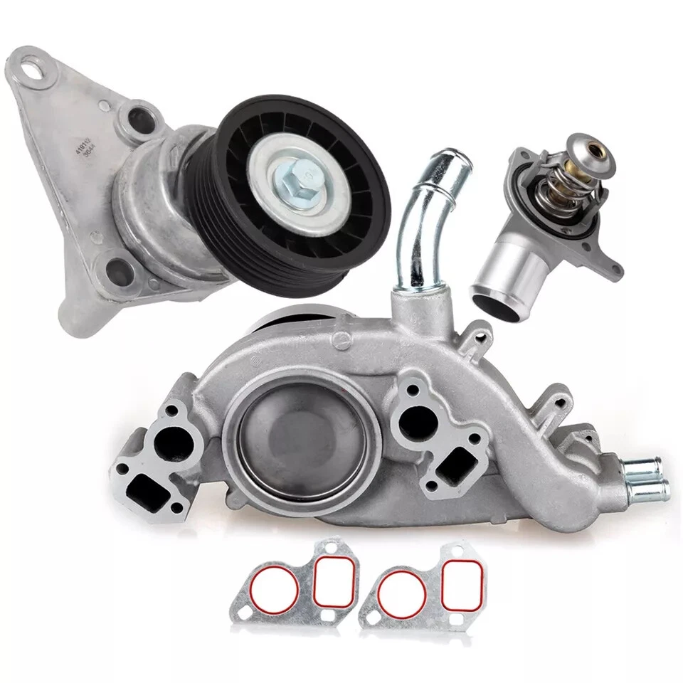 Bomba de agua, termostato y tensor para Chevy Silverado 1500 Tahoe Express 1500 Foto 3 de 4
