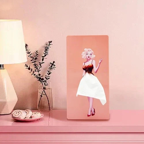 Para Mujer Falda Creativa Pañuelos Cajas Soporte Vintage Cubrir Vestido Diseño Facial Foto 4 de 4