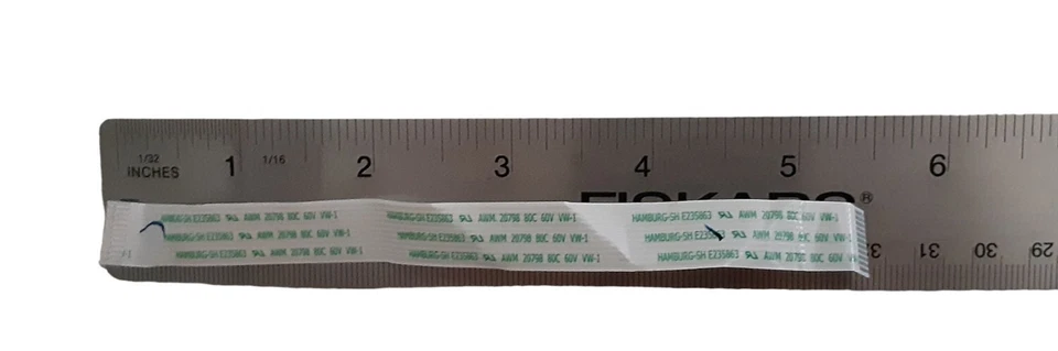 11 Pin HamburgSH E235863 AWM 20798 80C 60V VW-1 (11mm X 5.5") 1.0mm Pitch Type A - Image 3 of 4