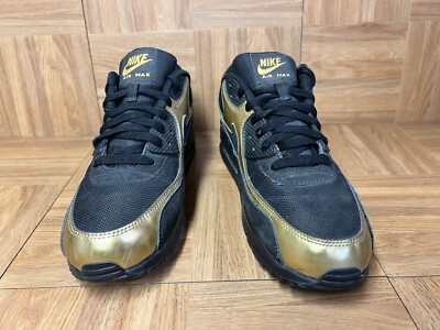 Size 10 - Nike Air Max 90 Essential Black Gold for sale online | eBay