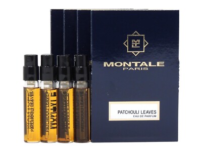 MONTALE PARIS PATCHOULI LEAVES EDP 2.0ml .06fl oz x 4 COLOGNE PERFUME SAMPLES