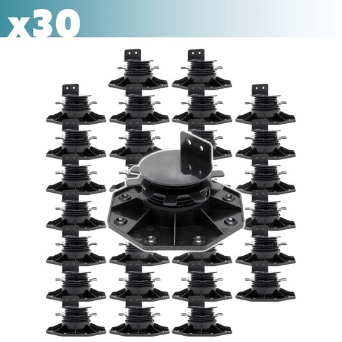 XPOtool Set 30 verstellbare Doppelbodenhalter 33-64mm Decking - Bild 3 von 10