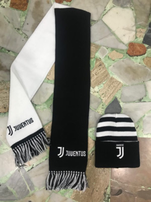 SCIARPA CAPPELLO JUVENTUS UFFICIALE LANA CAP SCARF JUVE NUOVO LOGO 