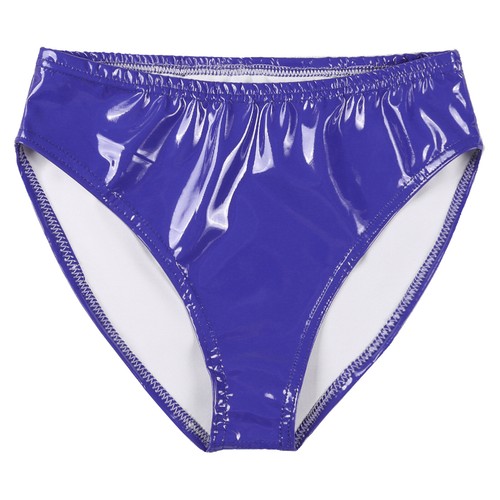 UK Women's PVC Glossy Leather Briefs High Cut Shorts Underpants Latex Hot Pants - Picture 33 of 63