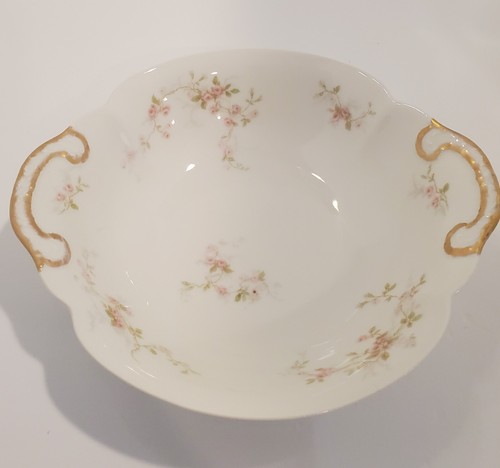 Vintage Haviland Limoges France Limoges runde Gemüseschale rosa Rosen Blumen - Bild 2 von 12