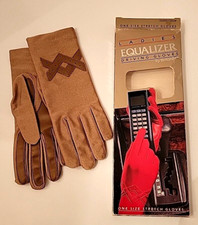 Vintage Gloves Womens Driving Gloves Stretch Beige Tan One Size Open Box NOS