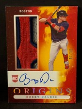 2021 Panini Origins BOBBY DALBEC Baseball 3-COLOR JERSEY AUTO 7/10