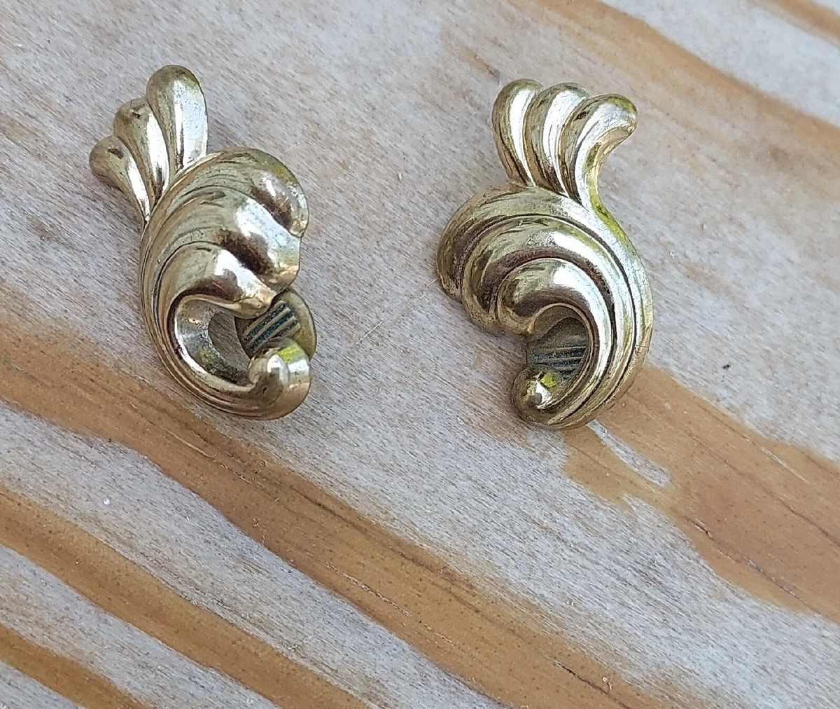 Vintage Monet Gold Tone Clip on Earrings Signed eBay