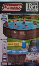 NEW Coleman Power Steel Deluxe Series Above Ground Swimming Pool - 18ft x 48in