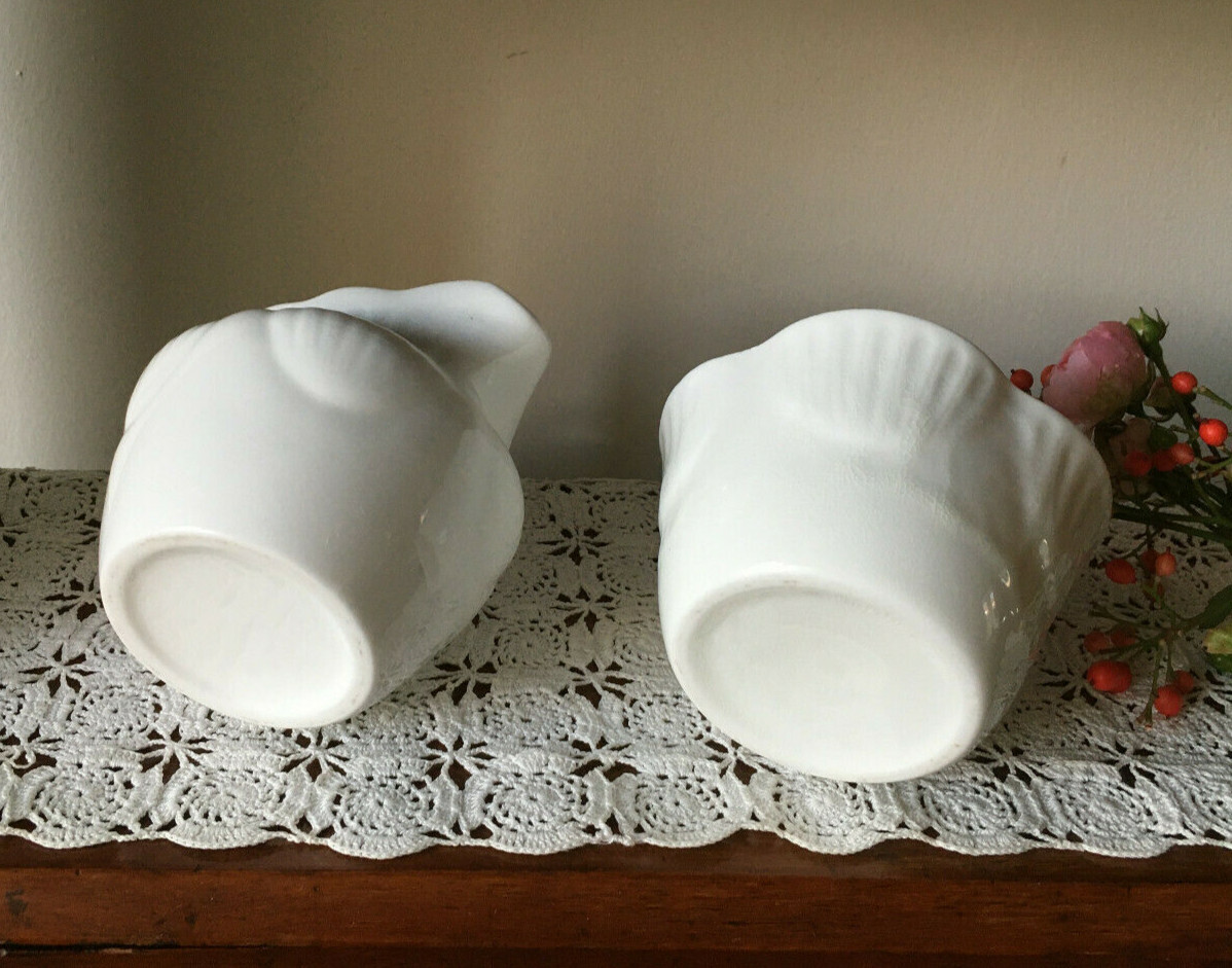 Tea Set Vintage White Porcelain Tea Pot Milk Jug and Sugar Bowl eBay