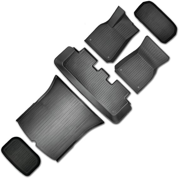 Tesla Model Y TPE All Weather Floor Mat Set (6 Piece Set)-image