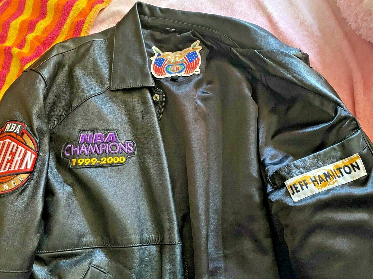 Jeff Hamilton 2000 NBA Champion Lakers Leather Jacket. Mens Jeff Hamilton 2000 NBA Champion Lakers Leather Jacket. Mens