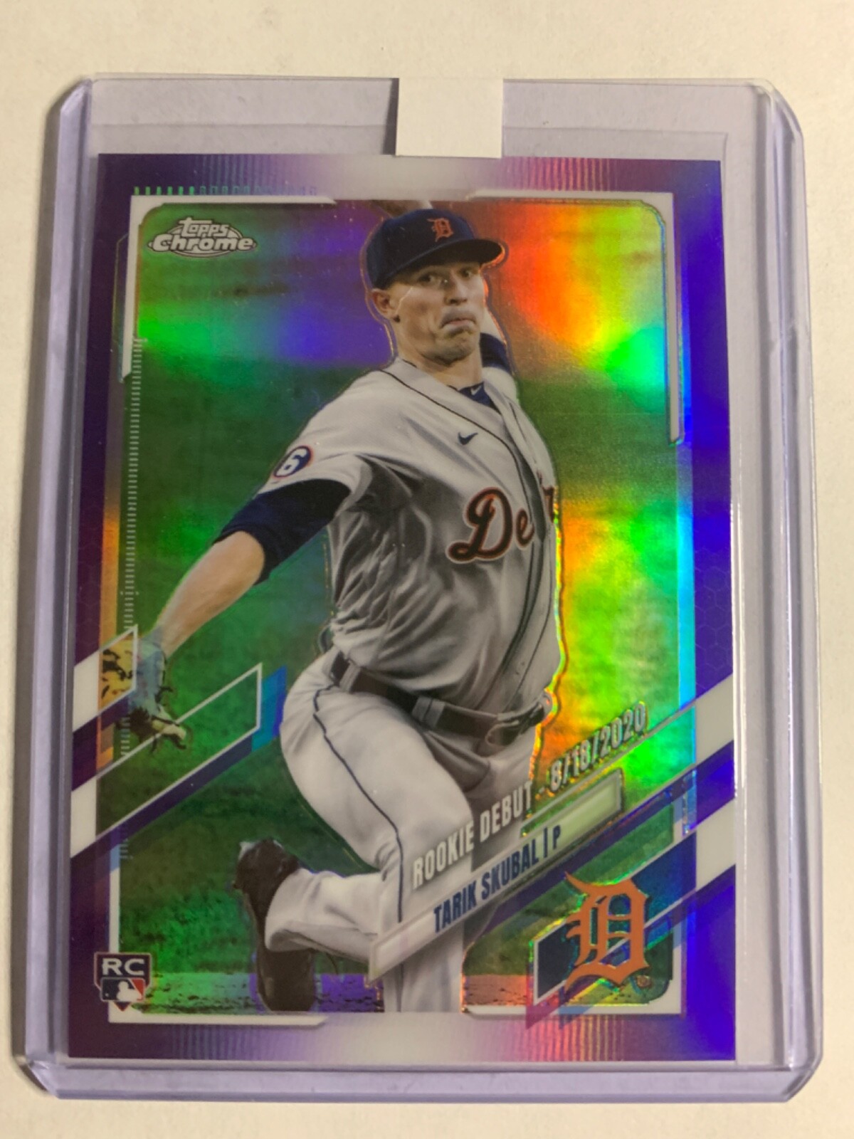 2021 Topps Chrome Update #USC82 Tarik Skubal Purple Refractor Detroit Tigers