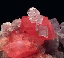7705 Rhodochrosite Fluorite Pyrite  ca 6*9*4 cm Wuton Mine China 2009