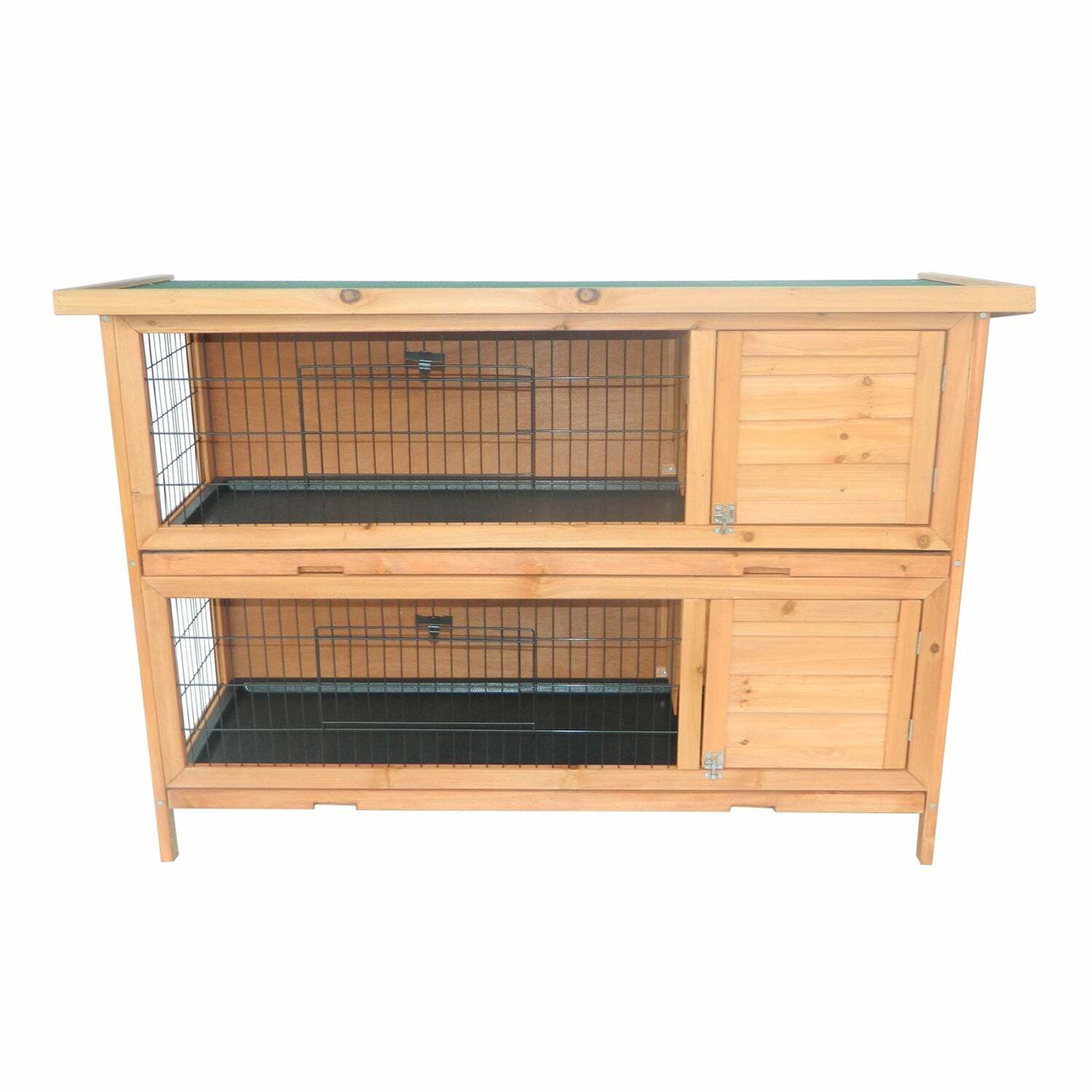 pawhut 2 story rabbit hutch