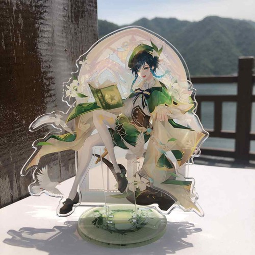 Genshin Impact Venti Desk Anime Acrylic Stand Foundation Figure Gift 15cm - Picture 3 of 3