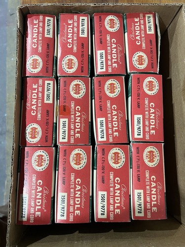 12 NOS Vintage Noma Single Christmas Candle Lights Model 1501 - Picture 8 of 8