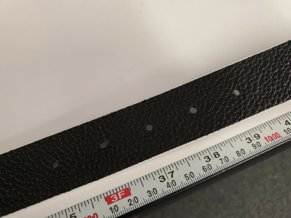 Cinturón vaquero DKNY para mujer de doble guardián guijarro negro blanco ribete grande 36" Foto 3 de 4