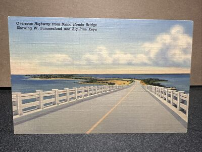 #ad ￼Overseas Highway from Bahia Honda on the bridge Postcard $8.24