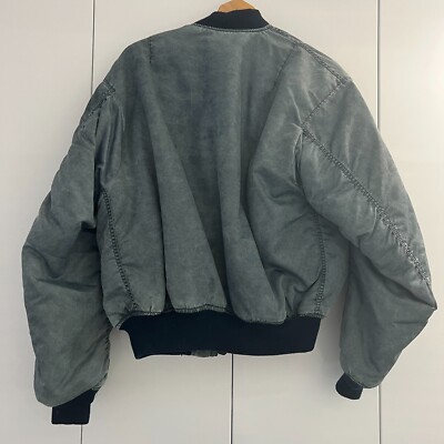 VTG 90s Wilker Industries Flying Tigers Gray Washed MA-1 VTG 90s Wilker Industries Flying Tigers Gray Washed MA-1