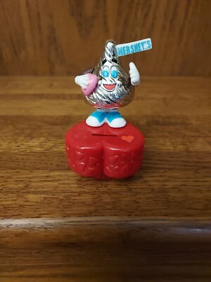 Hershey Kiss Candy Topper Valentine s Day Heart Sticker Dispenser Collectible 