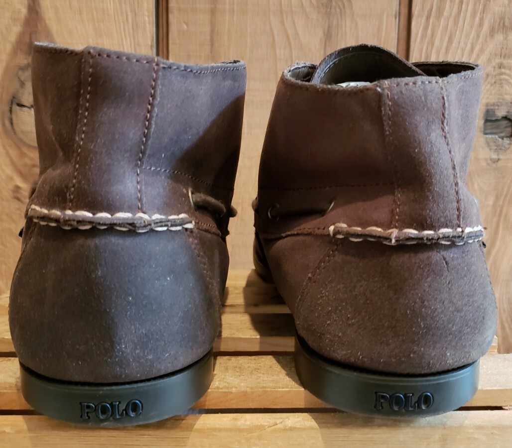 POLO RALPH LAUREN Barx Chukka Chocolate Leather Ankle Boots  display picture 3
