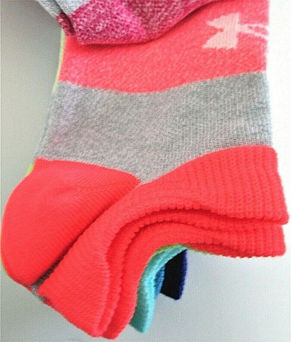 Under Armour Essential Girls' Big Logo No Show Socks 6 PR Small (13.5K - 4Y) NWT - Picture 6 of 25