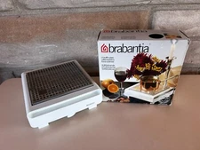 VTG White Brabantia Tea Light Food Warmer Netherlands Chafing 7-1/2" x 7-1/2 BOX