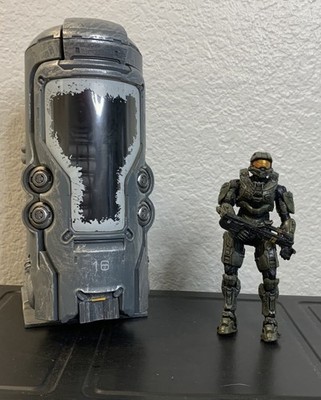 McFarlane Halo 4 Master Chief Figure & UNSC Cryotube Cyro Stasis Chamber