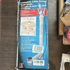 Keeney Cable Driven Bath Drain Set Plastic Polished Chrome Round 645PVC