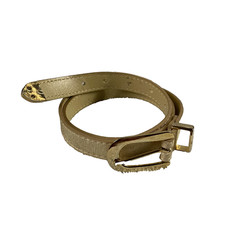 Gold Metallic Belt Womens Medium 29 In Waist Dress Made In USA Gold Buckle