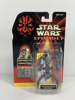 1999 Hasbro Star Wars DESTROYER DROID Figure - Episode 1 - CommTech - NEW Sealed