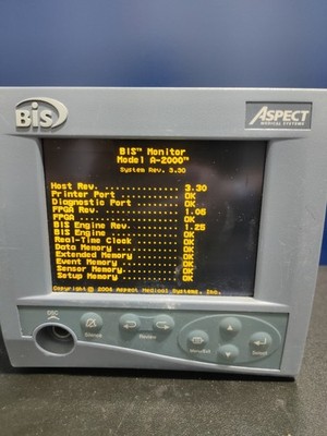 Aspect Medical Systems A-2000 Bispectral Index Monitor-Tested