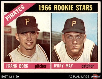 1966 Topps #123 Jerry May / Frank Bork Pirates RCs RC 7 - NM