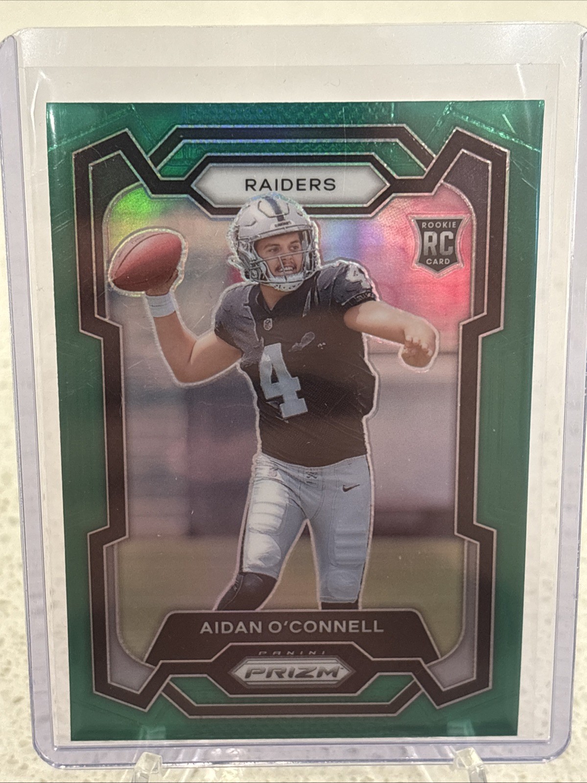 2023 Panini Prizm - Aidan O’Connell #360 Rookie Green Prizm (RC) Raiders