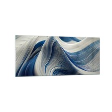 Quadro su Vetro 120x50cm Colore Onda 3D Stampe Immagini Quadri Moderni Murale