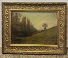 Romantic 19th Century Landscape Painting, Oil on Canvas SBG GAMBARD Framed