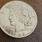 1922 Peace Silver Dollar $1 Silver Coin, Circulated (Uncertified)